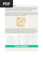 Grain Lines in Garment Pattern