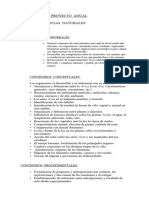 PROYECTO ANUAL 1 Grado Naturales