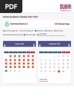 Academic Calendar-Arab Unity School L.L.C