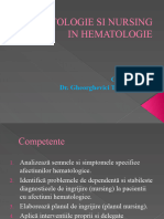 Modulul 31.0 HEMATOLOGIE SI NURSING IN HEMATOLOGIE Competenta 1