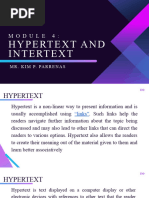 Lesson 1 Hypertex and Intertext