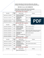 Time Table For Summer 2024 Theory Examination