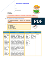 D4 A1 SESION COM. Planificamos y Elaboramos Noticias de Resolución de Conflictos