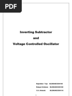 Inverting Subtractor and Voltage Controlled Oscillator