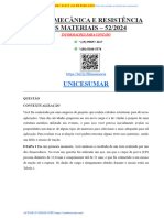 Mapa - Mecânica e Resistência Dos Materiais - 52 - 2024