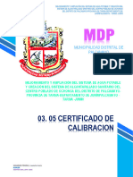 Certificado de Calibración