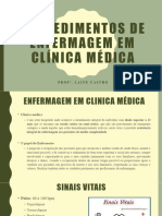 Procedimento em Enfermagem em Clínica Médica