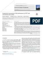 Comparative Assessments of The Performances of PV-T and Conventional Solar Plants