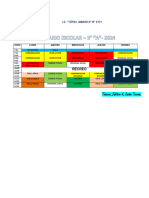 Horario para 3° A - 2024 Actualizado-Jakline Leiva