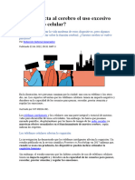 Cómo Afecta Al Cerebro El Uso Excesivo Del Teléfono Celular