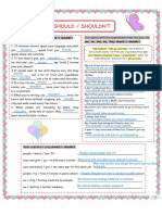 Should - Shouldn T Worksheet