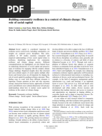 Building Community Resilience in A Context of Climate Change: The Role of Social Capital