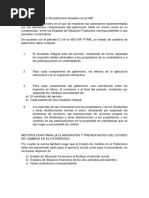 El Estado de Cambios en El Patrimonio NIIF