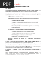 Carta Super Cuenta Santander 0 0