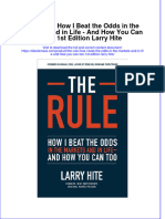 Read Online Textbook The Rule How I Beat The Odds in The Markets and in Life and How You Can Too 1St Edition Larry Hite Ebook All Chapter PDF