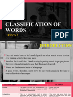 Lesson 3 Word Classification