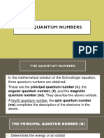 The Quantum Numbers