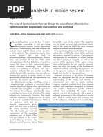 Chemical Analysis in Amine System Operations