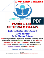 Form 1 End of Term 2 Exams