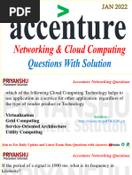 Accenture Networking & Cloud Computing Jan 2022