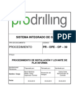 PR - Ope - Op - 39 Procedimiento de Instalación y Levante de Plataforma