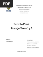 Trabajo de Penal. Temas 1 y 2. 4arto Semestre PDF