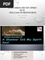 A Slumber Did My Spirit Seal