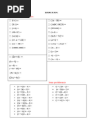 Ejercicios Cuadro de Binomios y Suma Por Diferencia - 2024