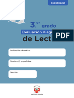 3 Evaluacion Diagnostica - Lectura - Tercero - Secundaria - 2024