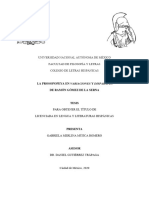 Universidad Nacional Autónoma de México Facultad de Filosofía Y Letras Colegio de Letras Hispánicas