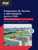 Propostas de Temas e Abordagens para o CNU: Prof. Ludimilla Costa