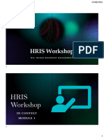 HRIS Workshop - Module 1