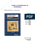 Comprender y Transformar La Enseñanza: Por J. Gimeno Sacristán, A. I. Pérez Gómez