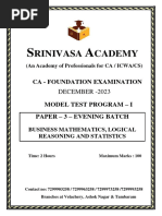 MTP - Maths QP - Evening Batch - Ca Foundation