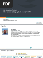 No Data Left Behind - How To Access Legacy Data When Implementing S4HANA