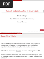 Kolaczyk E. Tutorial. Statistical Analysis of Network Data 2024