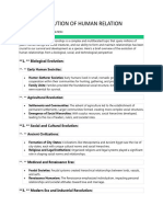 Evolution of Human Relation Humss Report