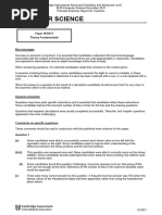 Computer Science: Paper 9618/11 Theory Fundamentals