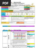 Plan Saberes y Pensamiento Cientifico Sem. 29 de Enero Al 2 de Febrero