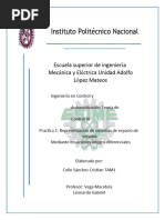 Practica 1 Espacio de Estado Representado en Ecuaciones Integro Diferenciales Colín Sánchez Cristian 7AM1