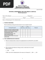 TG12 BEA Monitoring Form - For Monitoring of RTCs and DTCs