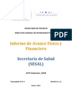 Informe IV Trim 2020 20 Sesal