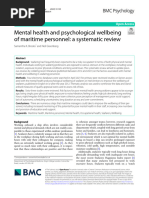 Mental Health and Psychological Wellbeing of Maritime Personnel: A Systematic Review