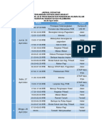 JADWAL KEGIATAN PKM