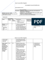 Music Lesson Plan Template - 3rd Grade