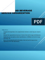 The Food and Beverage Service Organization