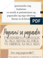 WEEK 4-Pagsusuri NG Salin NG Mga Akdang Klasikal vs. Orihinal Na Akda