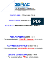 MARICELIA - CRIMINOLOGIA - 2022 - Noções Essenciais - Parte I - CRIMINOLOGIA