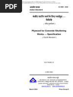 Plywood For Concrete Shuttering Works - Specification: Indian Standard