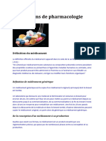 Notions de Pharmacologie Carène